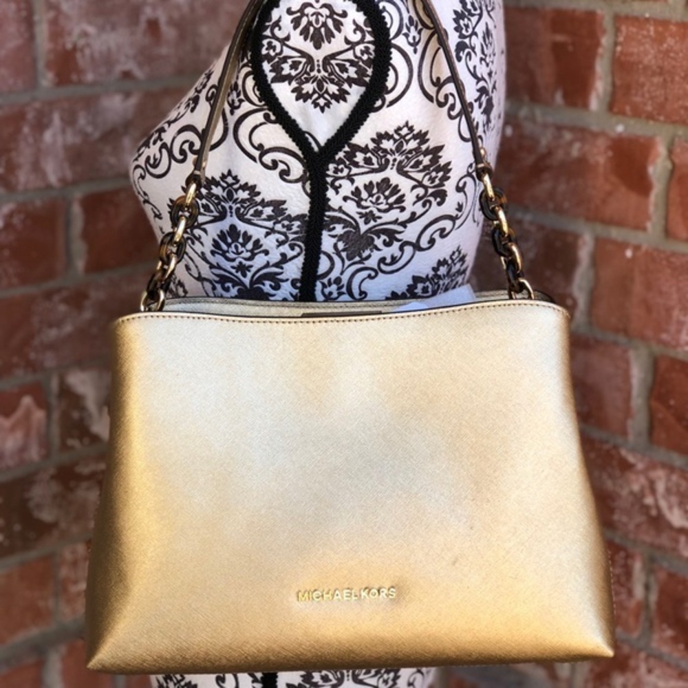Michael kors Sofia Large satchel leather Gold